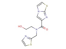 N-(2-hydroxyethyl)-N-(1,3-thiazol-2-ylmethyl)imidazo[2,1-b][1,3]thiazole-6-carboxamide