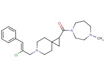 6-[(2Z)-2-chloro-3-phenyl-2-propen-1-yl]-1-[(4-methyl-1,4-diazepan-1-yl)carbonyl]-6-azaspiro[2.5]octane