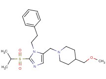 1-{[2-(isopropylsulfonyl)-1-(2-phenylethyl)-1H-imidazol-5-yl]methyl}-4-(methoxymethyl)piperidine