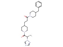 4-benzyl-1-(3-{1-[2-(1H-1,2,4-triazol-1-yl)propanoyl]-4-piperidinyl}propanoyl)piperidine