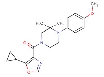4-[(5-cyclopropyl-1,3-oxazol-4-yl)carbonyl]-1-(4-methoxyphenyl)-2,2-dimethylpiperazine