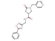 5-oxo-N-[(5-phenyl-1,2,4-oxadiazol-3-yl)methyl]-1-(4-pyridinylmethyl)-3-pyrrolidinecarboxamide