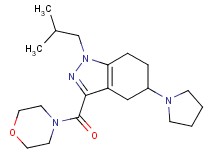 1-isobutyl-3-(4-morpholinylcarbonyl)-5-(1-pyrrolidinyl)-4,5,6,7-tetrahydro-1H-indazole