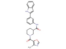 N-[3-(1H-indol-2-yl)phenyl]-1-[(4-methyl-1,3-oxazol-5-yl)carbonyl]-3-piperidinecarboxamide