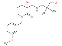 3-hydroxy-3-{[(3-hydroxy-2,2-dimethylpropyl)amino]methyl}-1-(3-methoxybenzyl)piperidin-2-one