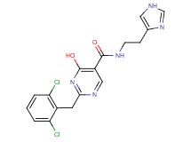 2-(2,6-dichlorobenzyl)-4-hydroxy-N-[2-(1H-imidazol-4-yl)ethyl]pyrimidine-5-carboxamide