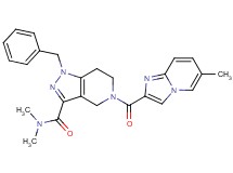 1-benzyl-N,N-dimethyl-5-[(6-methylimidazo[1,2-a]pyridin-2-yl)carbonyl]-4,5,6,7-tetrahydro-1H-pyrazolo[4,3-c]pyridine-3-carboxamide