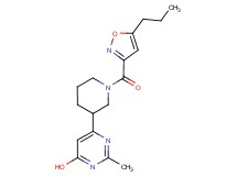 2-methyl-6-{1-[(5-propyl-3-isoxazolyl)carbonyl]-3-piperidinyl}-4-pyrimidinol