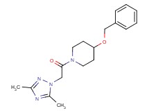 4-(benzyloxy)-1-[(3,5-dimethyl-1H-1,2,4-triazol-1-yl)acetyl]piperidine