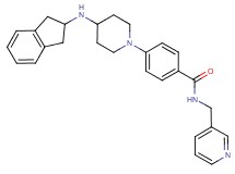 4-[4-(2,3-dihydro-1H-inden-2-ylamino)-1-piperidinyl]-N-(3-pyridinylmethyl)benzamide