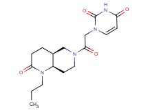 1-{2-oxo-2-[(4aS*,8aR*)-2-oxo-1-propyloctahydro-1,6-naphthyridin-6(2H)-yl]ethyl}pyrimidine-2,4(1H,3H)-dione