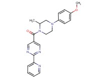 5-{[4-(4-methoxyphenyl)-2-methyl-1-piperazinyl]carbonyl}-2-(2-pyridinyl)pyrimidine