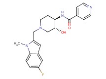 N-{(3R*,4R*)-1-[(5-fluoro-1-methyl-1H-indol-2-yl)methyl]-3-hydroxypiperidin-4-yl}isonicotinamide
