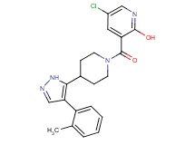 5-chloro-3-({4-[4-(2-methylphenyl)-1H-pyrazol-5-yl]-1-piperidinyl}carbonyl)-2-pyridinol