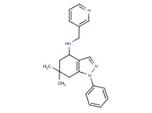 6,6-dimethyl-1-phenyl-N-(3-pyridinylmethyl)-4,5,6,7-tetrahydro-1H-indazol-4-amine