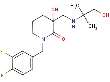 1-(3,4-difluorobenzyl)-3-hydroxy-3-{[(2-hydroxy-1,1-dimethylethyl)amino]methyl}piperidin-2-one