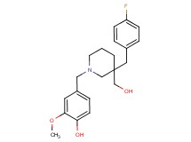 4-{[3-(4-fluorobenzyl)-3-(hydroxymethyl)-1-piperidinyl]methyl}-2-methoxyphenol