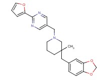 5-{[3-(1,3-benzodioxol-5-ylmethyl)-3-methylpiperidin-1-yl]methyl}-2-(2-furyl)pyrimidine