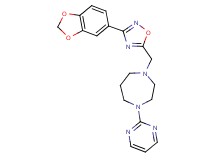 1-{[3-(1,3-benzodioxol-5-yl)-1,2,4-oxadiazol-5-yl]methyl}-4-(2-pyrimidinyl)-1,4-diazepane