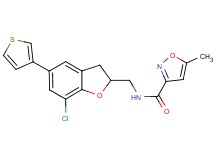 N-{[7-chloro-5-(3-thienyl)-2,3-dihydro-1-benzofuran-2-yl]methyl}-5-methyl-3-isoxazolecarboxamide