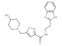 N-[2-(1H-benzimidazol-2-yl)ethyl]-5-[(4-hydroxypiperidin-1-yl)methyl]isoxazole-3-carboxamide