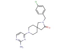 8-(2-amino-4-pyrimidinyl)-2-(4-chlorobenzyl)-2,8-diazaspiro[4.5]decan-3-one