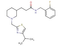 N-(2-fluorobenzyl)-3-{1-[(4-isopropyl-1,3-thiazol-2-yl)methyl]-3-piperidinyl}propanamide