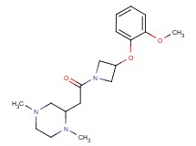 2-{2-[3-(2-methoxyphenoxy)-1-azetidinyl]-2-oxoethyl}-1,4-dimethylpiperazine