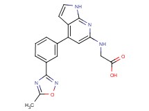 N-{4-[3-(5-methyl-1,2,4-oxadiazol-3-yl)phenyl]-1H-pyrrolo[2,3-b]pyridin-6-yl}glycine