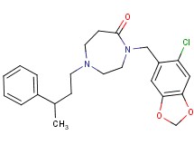 4-[(6-chloro-1,3-benzodioxol-5-yl)methyl]-1-(3-phenylbutyl)-1,4-diazepan-5-one
