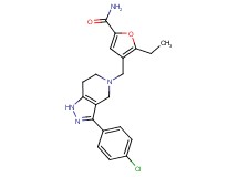 4-{[3-(4-chlorophenyl)-1,4,6,7-tetrahydro-5H-pyrazolo[4,3-c]pyridin-5-yl]methyl}-5-ethyl-2-furamide