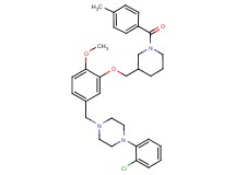 1-(2-chlorophenyl)-4-(4-methoxy-3-{[1-(4-methylbenzoyl)-3-piperidinyl]methoxy}benzyl)piperazine