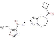 N-{[5-(cyclobutylcarbonyl)-5,6,7,8-tetrahydro-4H-pyrazolo[1,5-a][1,4]diazepin-2-yl]methyl}-5-ethyl-1,3-oxazole-4-carboxamide