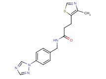 3-(4-methyl-1,3-thiazol-5-yl)-N-[4-(1H-1,2,4-triazol-1-yl)benzyl]propanamide