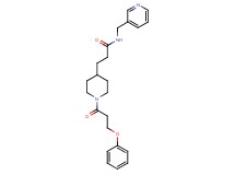 3-[1-(3-phenoxypropanoyl)-4-piperidinyl]-N-(3-pyridinylmethyl)propanamide