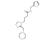 4-[5-(morpholin-4-ylmethyl)-1H-tetrazol-1-yl]-N-(2-thienylmethyl)butanamide