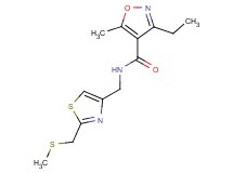 3-ethyl-5-methyl-N-({2-[(methylthio)methyl]-1,3-thiazol-4-yl}methyl)isoxazole-4-carboxamide
