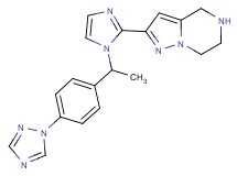 2-(1-{1-[4-(1H-1,2,4-triazol-1-yl)phenyl]ethyl}-1H-imidazol-2-yl)-4,5,6,7-tetrahydropyrazolo[1,5-a]pyrazine dihydrochloride