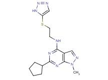 6-cyclopentyl-1-methyl-N-[2-(1H-1,2,3-triazol-5-ylthio)ethyl]-1H-pyrazolo[3,4-d]pyrimidin-4-amine