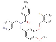 N-{3-[(2-fluorobenzyl)oxy]-4-methoxybenzyl}-4-methyl-N-(4-pyridinylmethyl)benzamide