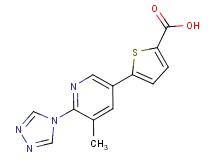 5-[5-methyl-6-(4H-1,2,4-triazol-4-yl)pyridin-3-yl]thiophene-2-carboxylic acid