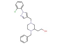 2-(1-benzyl-4-{[1-(2-chlorophenyl)-1H-pyrazol-4-yl]methyl}-2-piperazinyl)ethanol