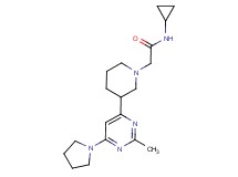 N-cyclopropyl-2-{3-[2-methyl-6-(1-pyrrolidinyl)-4-pyrimidinyl]-1-piperidinyl}acetamide