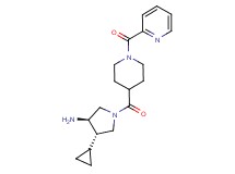 (3R*,4S*)-4-cyclopropyl-1-{[1-(pyridin-2-ylcarbonyl)piperidin-4-yl]carbonyl}pyrrolidin-3-amine