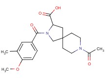 8-acetyl-2-(4-methoxy-3-methylbenzoyl)-2,8-diazaspiro[4.5]decane-3-carboxylic acid