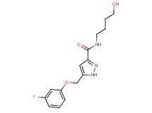 5-[(3-fluorophenoxy)methyl]-N-(4-hydroxybutyl)-1H-pyrazole-3-carboxamide
