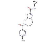 N-cyclopropyl-5-[(2-methylpyrimidin-5-yl)carbonyl]-5,6,7,8-tetrahydro-4H-pyrazolo[1,5-a][1,4]diazepine-2-carboxamide