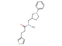 N-methyl-N-[(1-phenyl-3-pyrrolidinyl)methyl]-3-(3-thienyl)propanamide