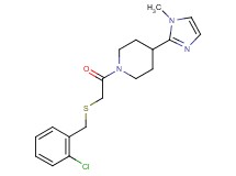 1-{[(2-chlorobenzyl)thio]acetyl}-4-(1-methyl-1H-imidazol-2-yl)piperidine
