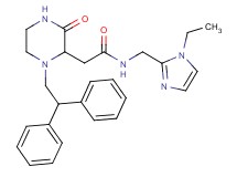 2-[1-(2,2-diphenylethyl)-3-oxo-2-piperazinyl]-N-[(1-ethyl-1H-imidazol-2-yl)methyl]acetamide